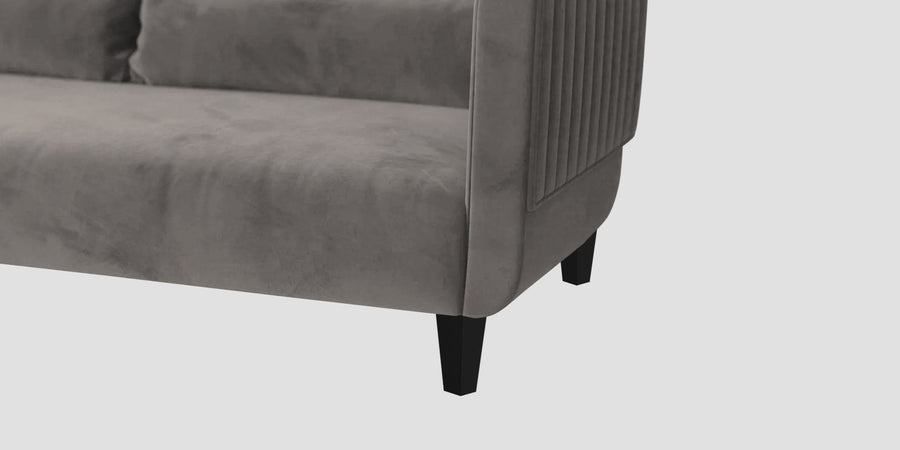 Jackson Waterproof Velvet 2 Seater Sofa In Neutral Grey Colour - Febonic Living
