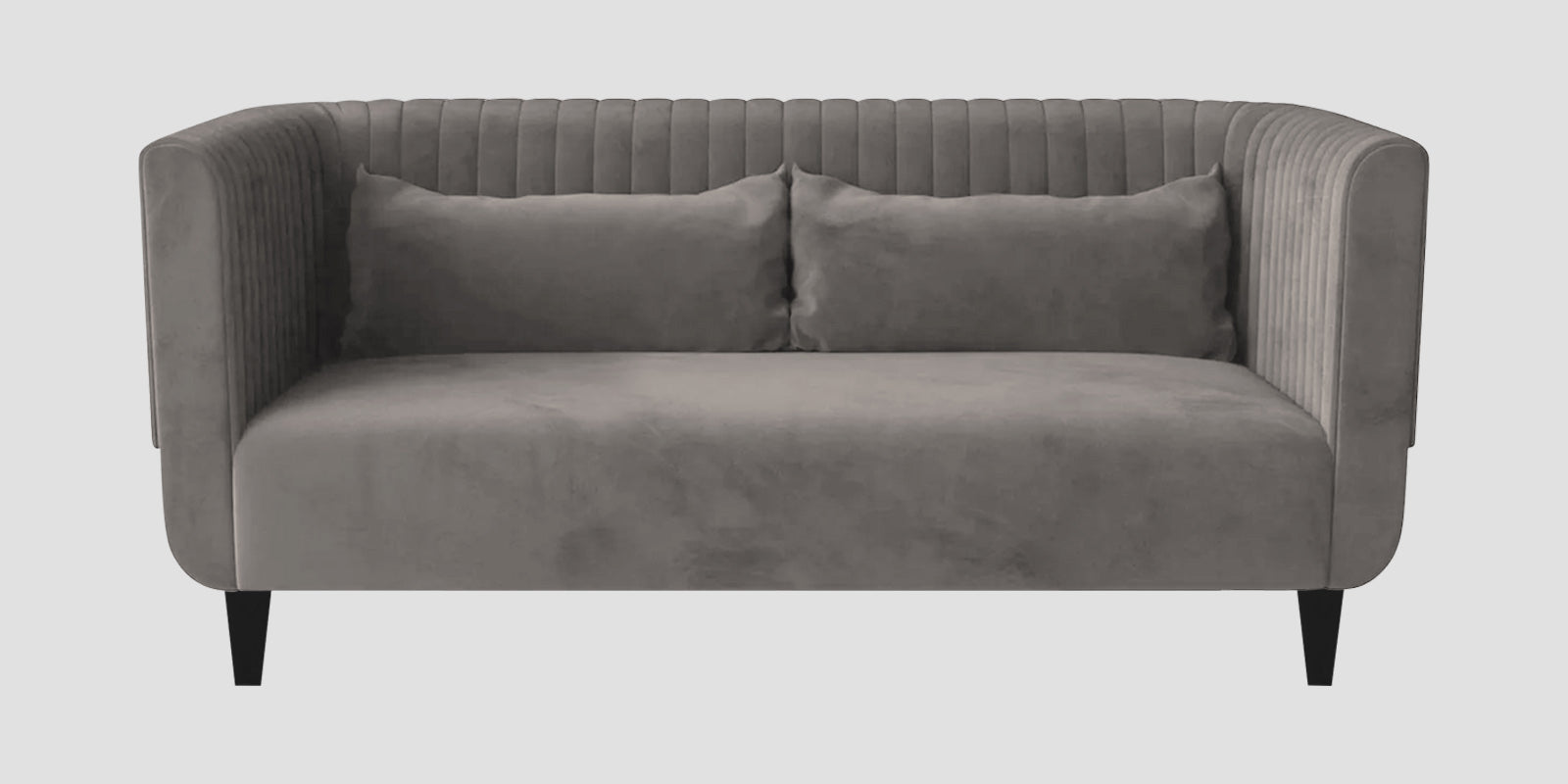 Jackson Waterproof Velvet 2 Seater Sofa In Neutral Grey Colour