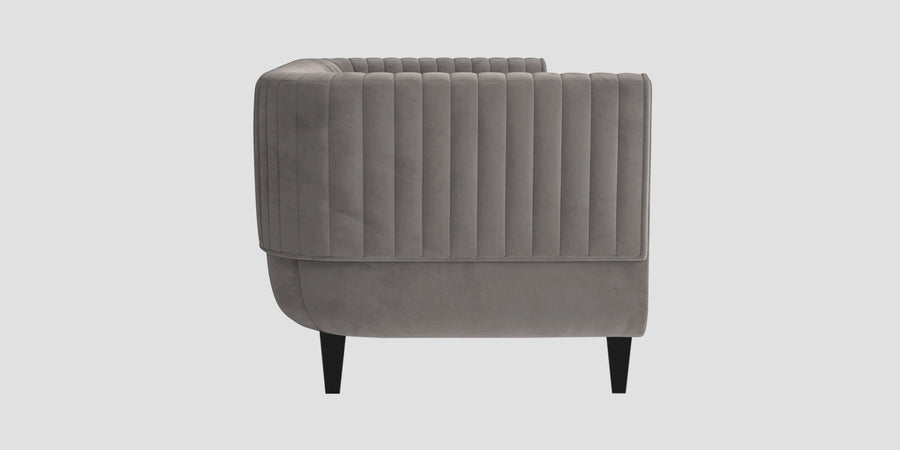 Jackson Waterproof Velvet 2 Seater Sofa In Neutral Grey Colour - Febonic Living