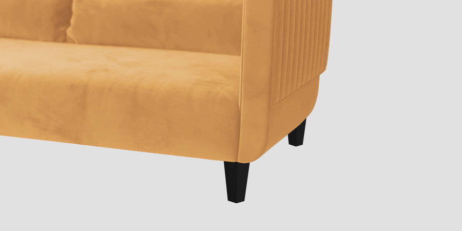Jackson Waterproof Velvet 2 Seater Sofa In Marigold Yellow Colour - Febonic Living