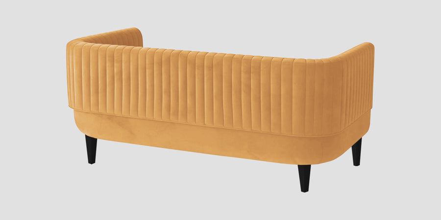 Jackson Waterproof Velvet 2 Seater Sofa In Marigold Yellow Colour - Febonic Living