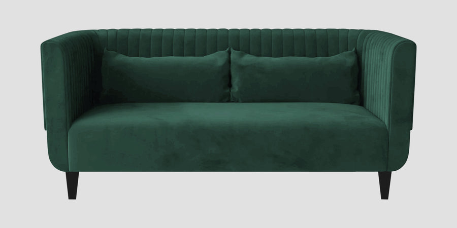 Jackson Waterproof Velvet 2 Seater Sofa In Emerald Green Colour - Febonic Living