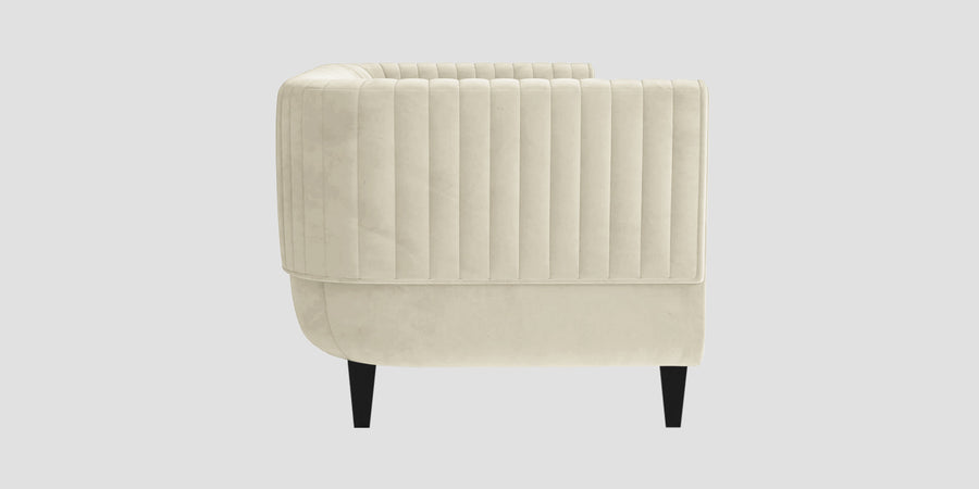Jackson Waterproof Velvet 3 Seater Sofa In Cashew Cream Colour - Febonic Living