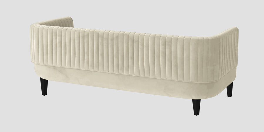 Jackson Waterproof Velvet 3 Seater Sofa In Cashew Cream Colour - Febonic Living