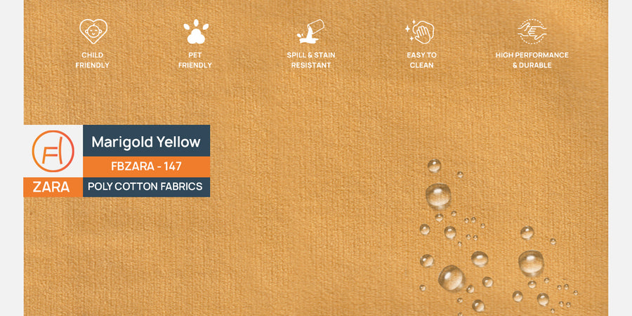 Jackson Waterproof Velvet 3 Seater Sofa In Marigold Yellow Colour - Febonic Living