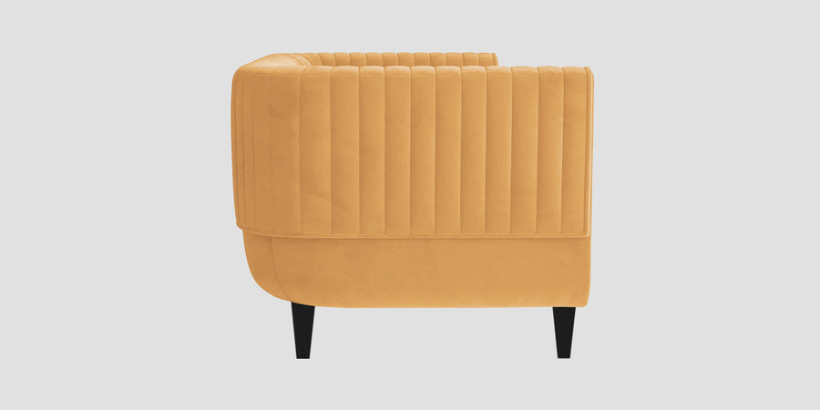 Jackson Waterproof Velvet 3 Seater Sofa In Marigold Yellow Colour - Febonic Living