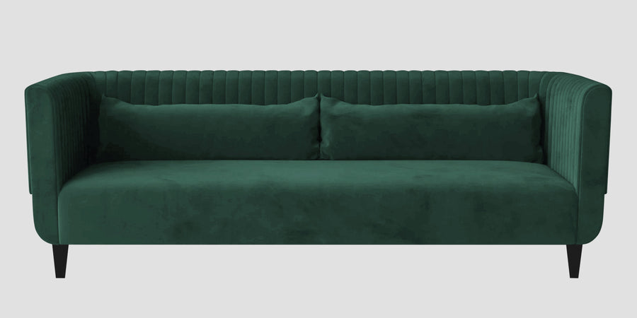 Jackson Waterproof Velvet 3 Seater Sofa In Emerald Green Colour - Febonic Living