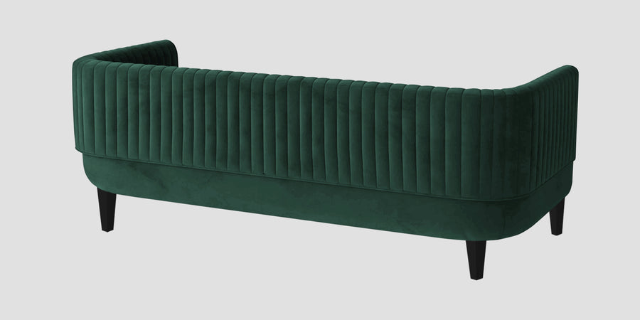 Jackson Waterproof Velvet 3 Seater Sofa In Emerald Green Colour - Febonic Living