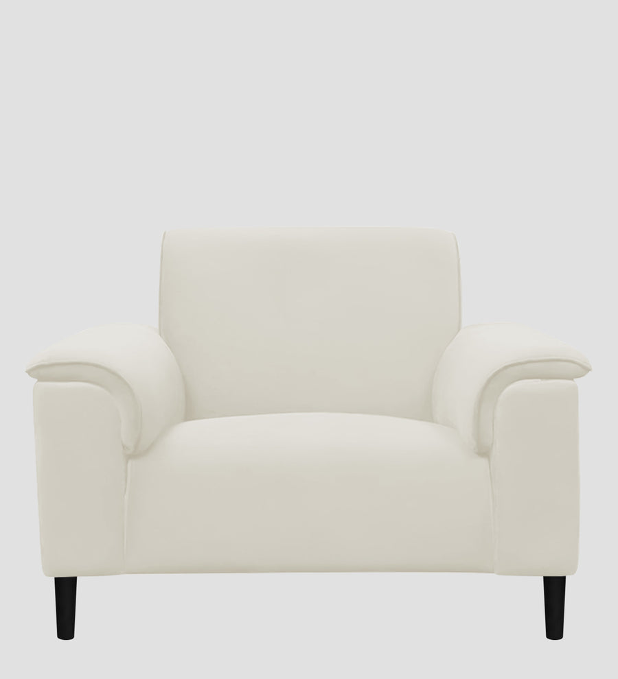 Ocean Velvet 1 Seater Sofa In Warm White Colour - Febonic Living
