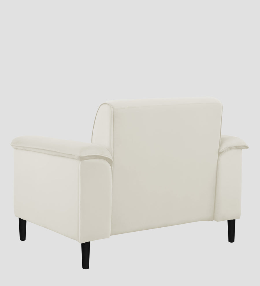 Ocean Velvet 1 Seater Sofa In Warm White Colour - Febonic Living