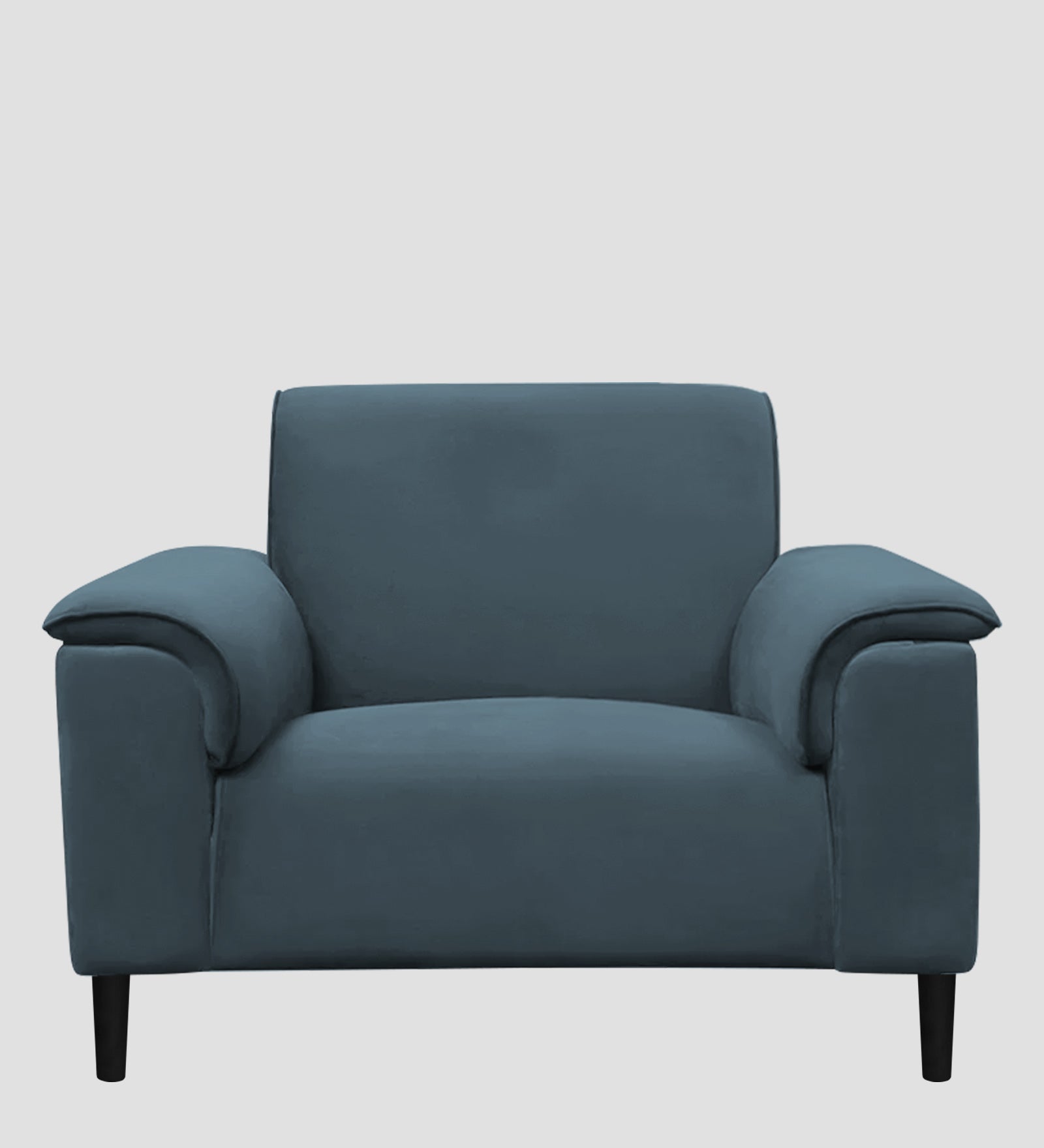 Ocean Velvet 1 Seater Sofa In Oxford Blue Colour