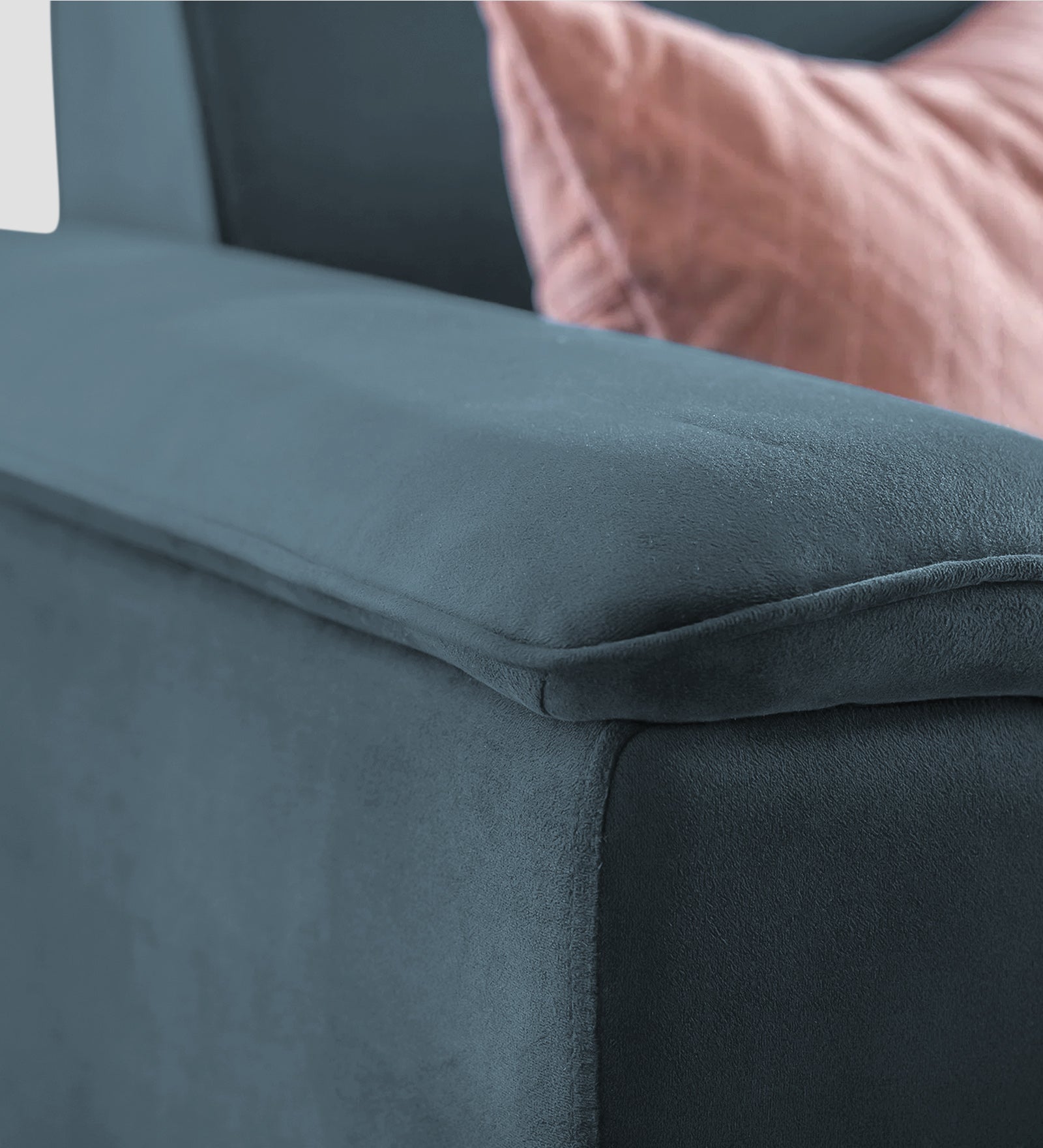 Ocean Velvet 1 Seater Sofa In Oxford Blue Colour
