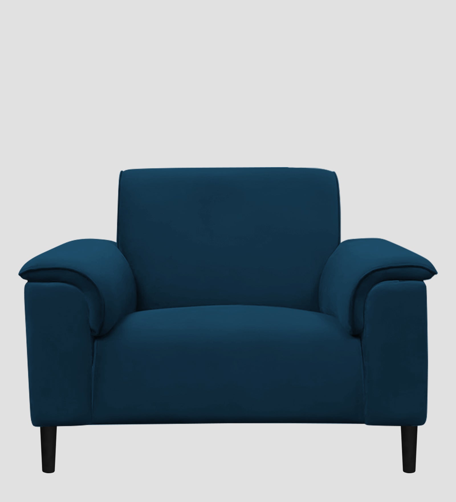 Ocean Velvet 1 Seater Sofa In Azure Blue Colour