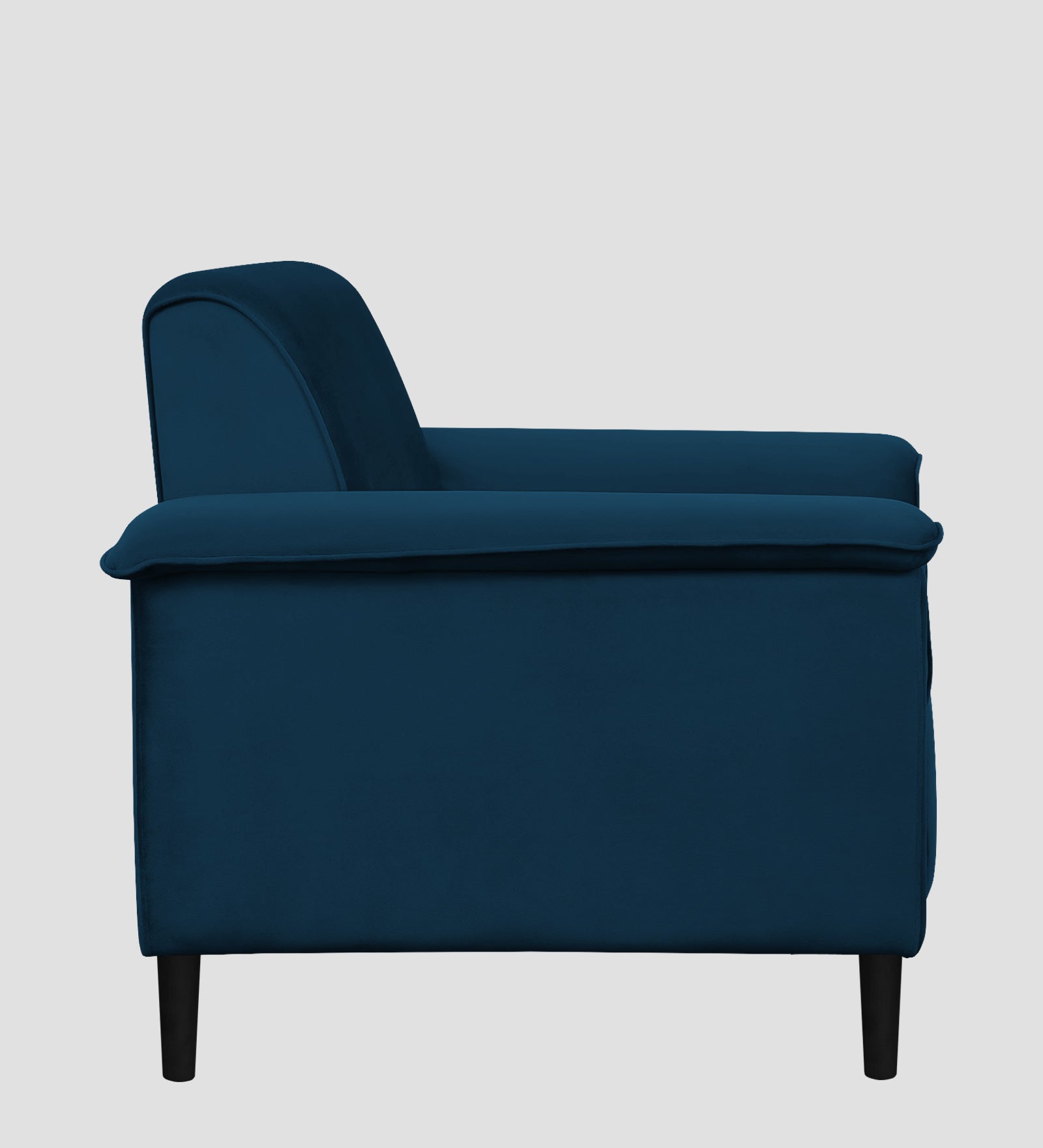 Ocean Velvet 1 Seater Sofa In Azure Blue Colour