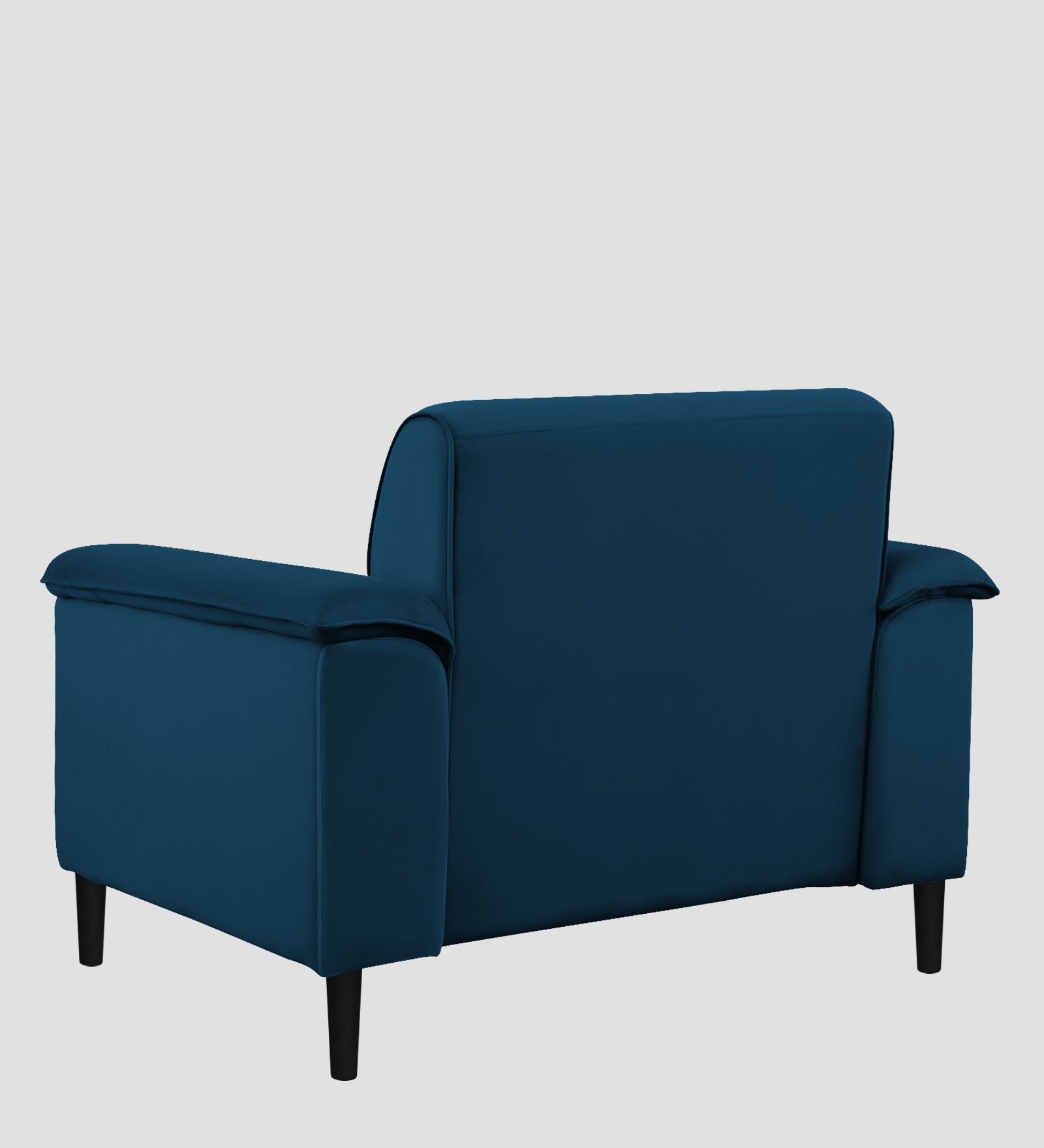 Ocean Velvet 1 Seater Sofa In Azure Blue Colour