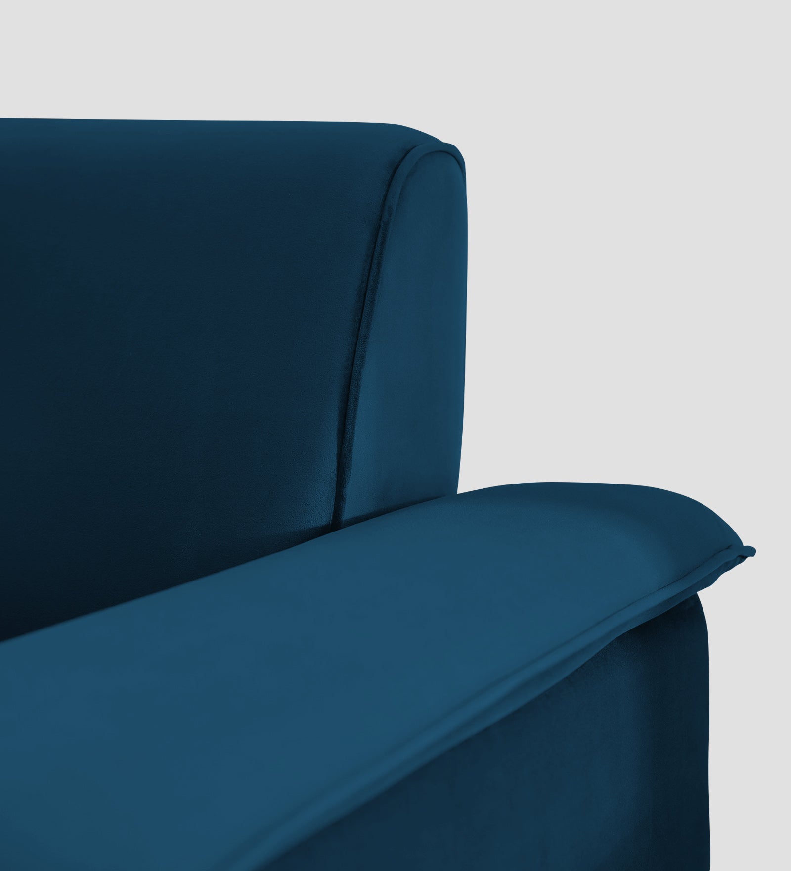 Ocean Velvet 1 Seater Sofa In Azure Blue Colour