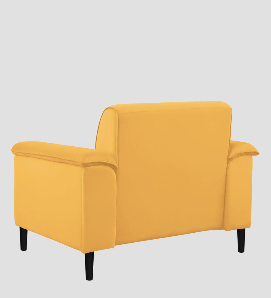 Ocean Velvet 1 Seater Sofa In Turmeric Yellow Colour - Febonic Living