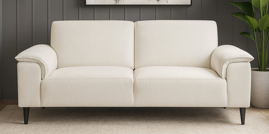 Ocean Velvet 2 Seater Sofa In Warm White Colour - Febonic Living