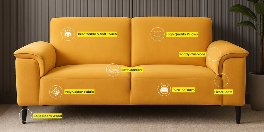 Ocean Velvet 2 Seater Sofa In Oxford Blue Colour - Febonic Living
