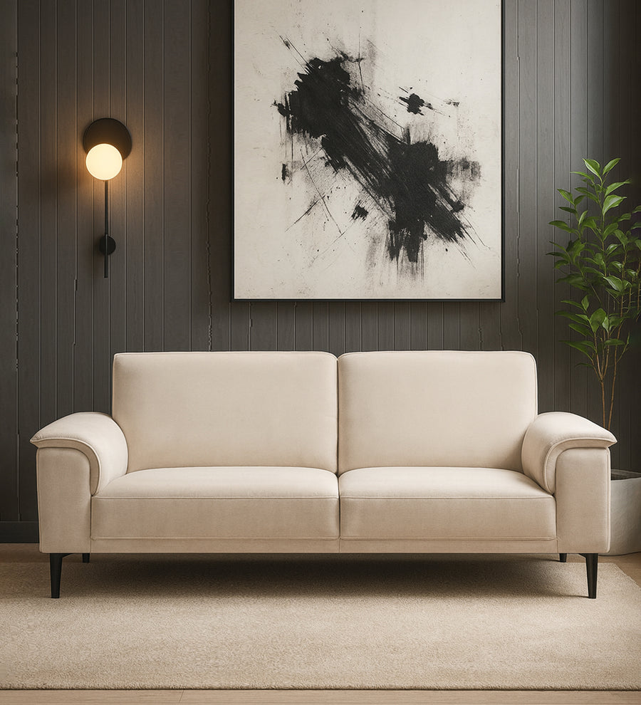 Ocean  2 Seater Velvet Sofa - Camel Beige by Febonic Living
