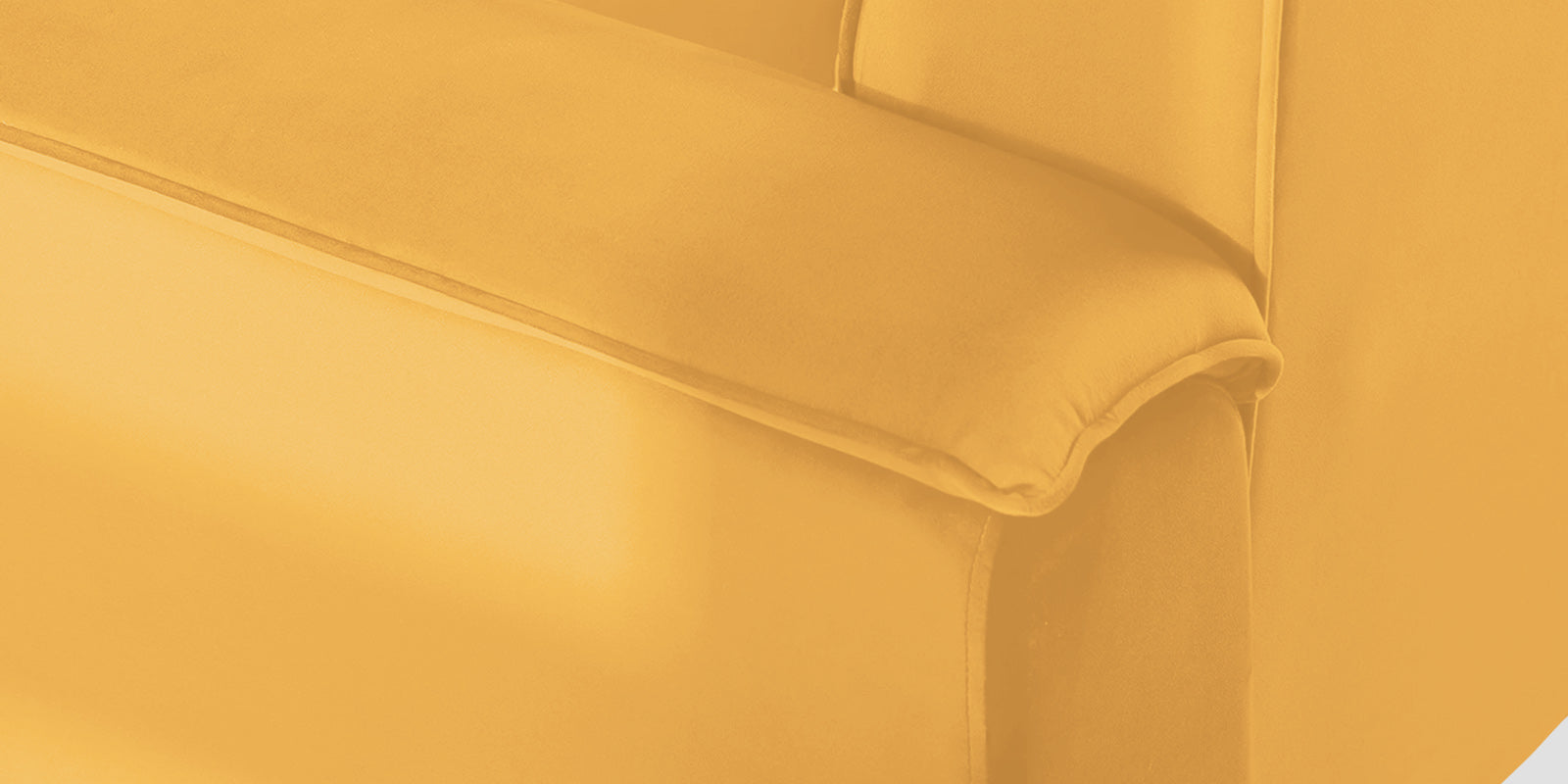 Ocean Velvet 2 Seater Sofa In Turmeric Yellow Colour