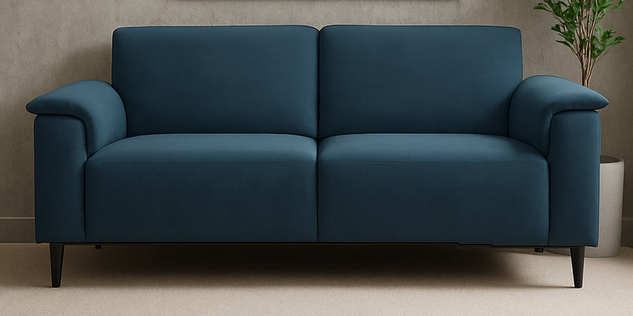 Ocean Velvet 3 Seater Sofa In Oxford Blue Colour - Febonic Living