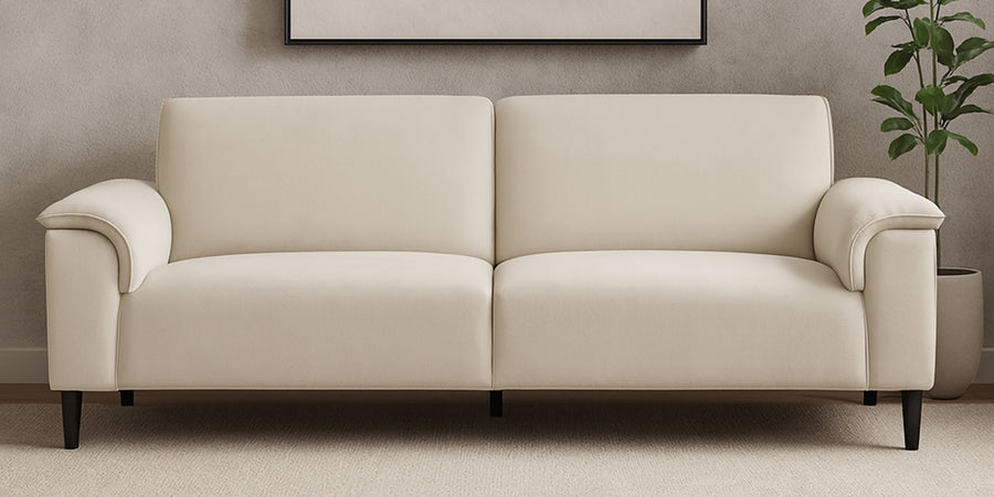 Ocean Velvet 3 Seater Sofa In Camel Beige Colour - Febonic Living