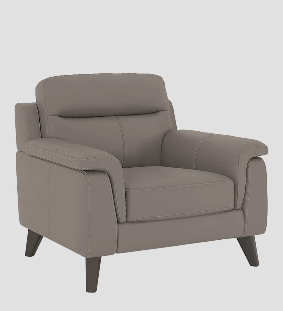 Omton Leatherette 1 Seater Sofa In Steel Grey Colour - Febonic Living