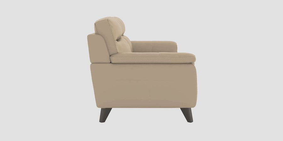 Omton Leatherette 2 Seater Sofa In Tan Beige Colour - Febonic Living