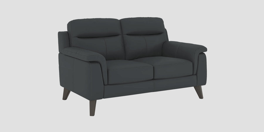 Omton Leatherette 2 Seater Sofa In Pepper Grey Colour - Febonic Living