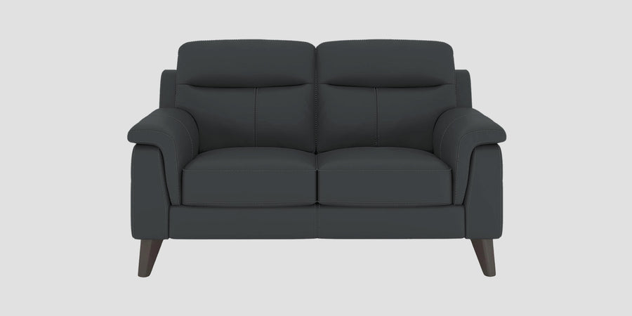 Omton Leatherette 2 Seater Sofa In Pepper Grey Colour - Febonic Living