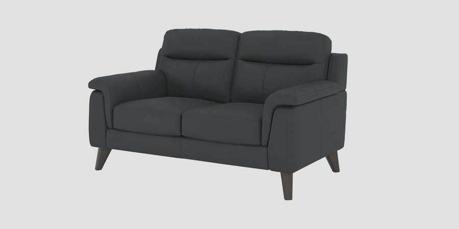 Omton Leatherette 2 Seater Sofa In Pepper Grey Colour - Febonic Living