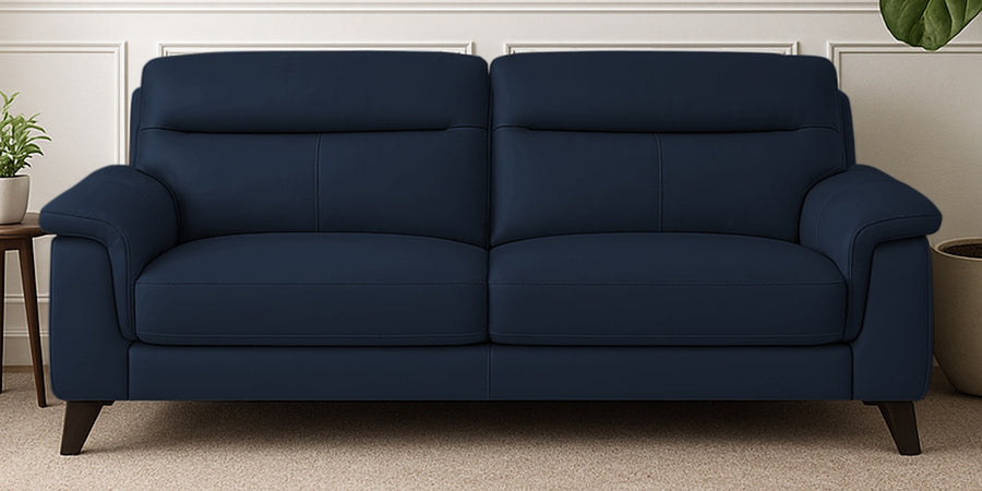 Omton Leatherette 3 Seater Sofa In Berry Blue Colour - Febonic Living