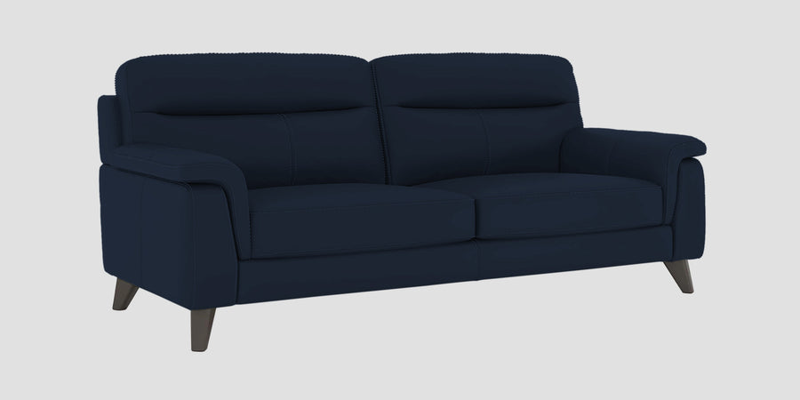 Omton Leatherette 3 Seater Sofa In Berry Blue Colour - Febonic Living