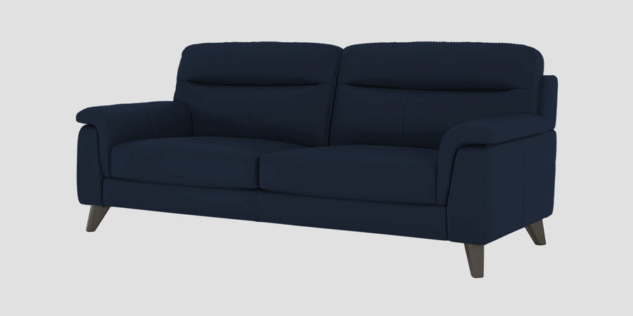 Omton Leatherette 3 Seater Sofa In Berry Blue Colour - Febonic Living