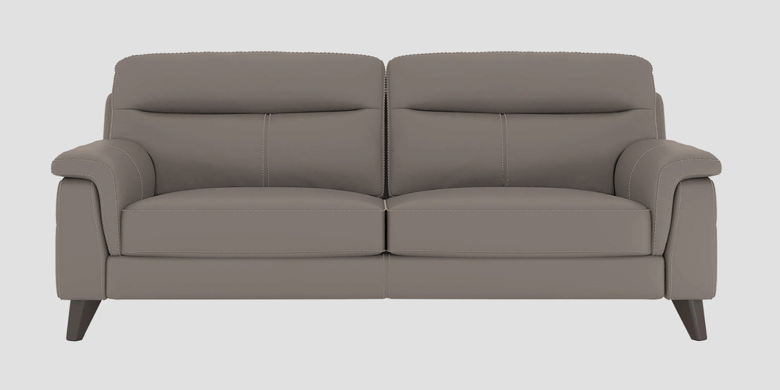 Omton Leatherette 3 Seater Sofa In Steel Grey Colour