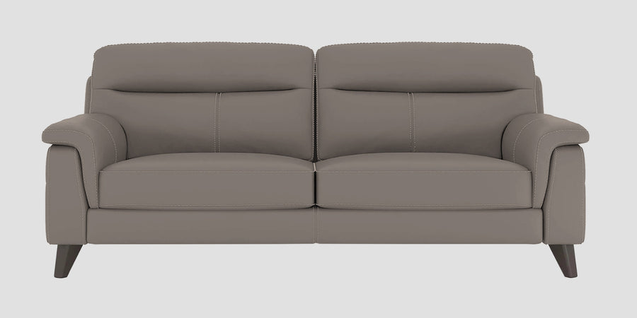 Omton Leatherette 3 Seater Sofa In Steel Grey Colour - Febonic Living
