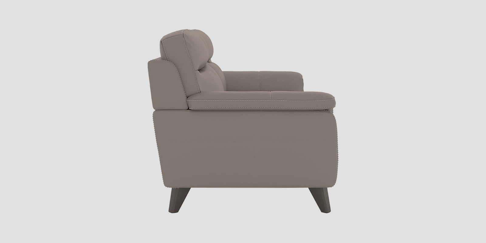 Omton Leatherette 3 Seater Sofa In Steel Grey Colour