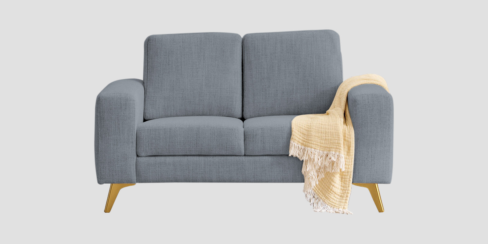 Quba Fabric 2 Seater Sofa In Winter Grey Colour