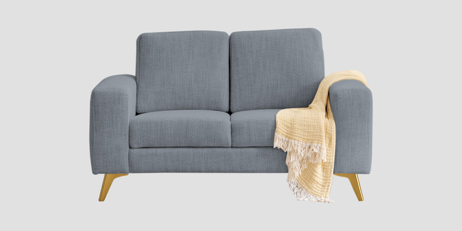 Quba Fabric 2 Seater Sofa In Winter Grey Colour - Febonic Living