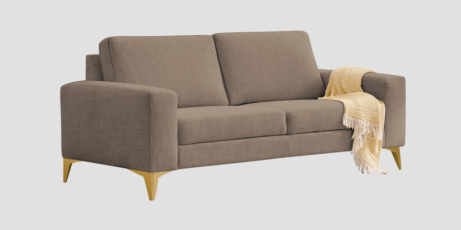 Quba Fabric 3 Seater Sofa In Nut Beige Colour - Febonic Living