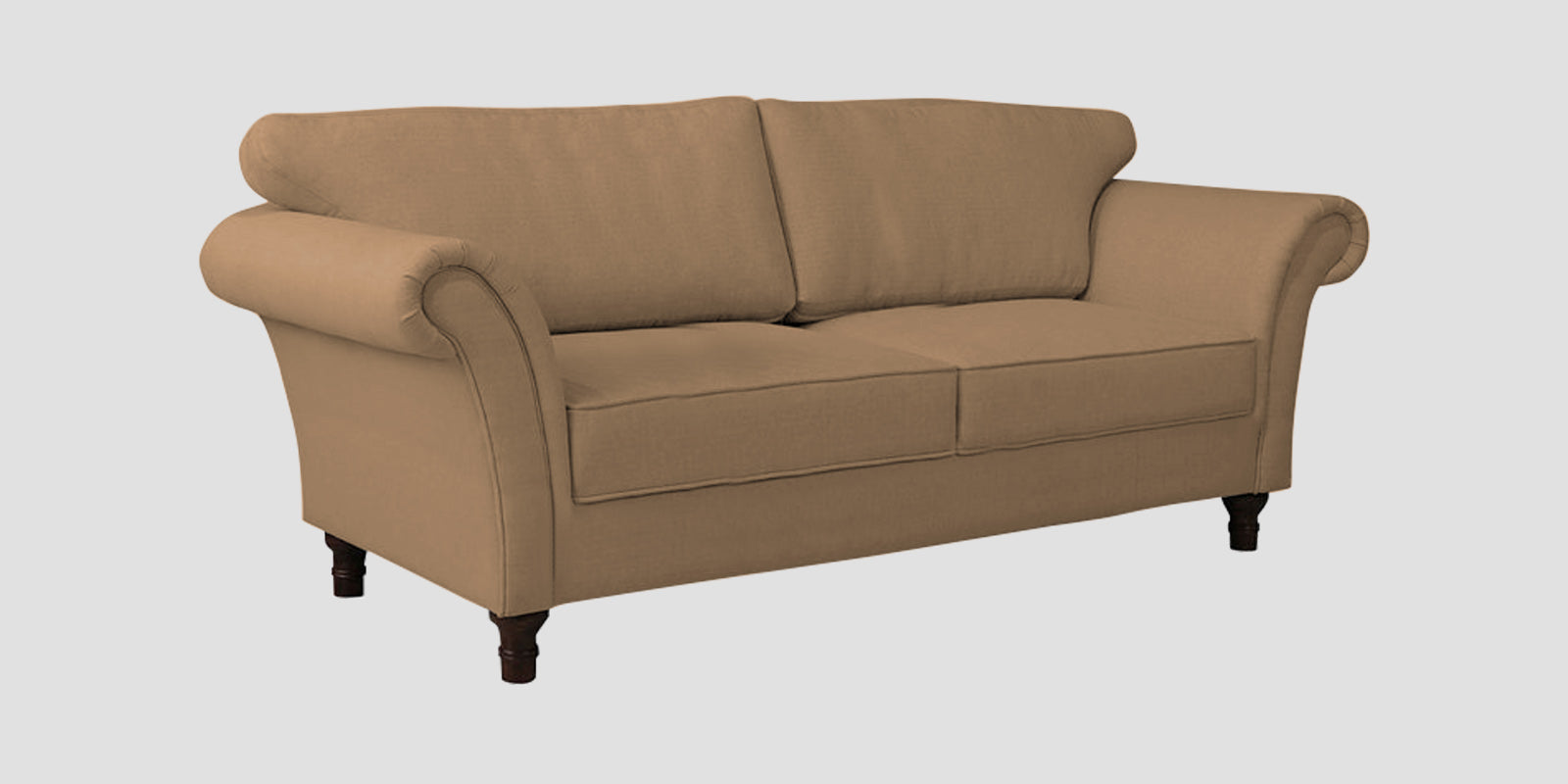 Rana Fabric 3 Seater Sofa In Copper Brown Colour