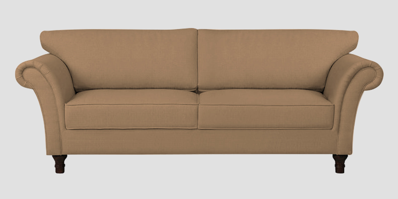 Rana Fabric 3 Seater Sofa In Copper Brown Colour