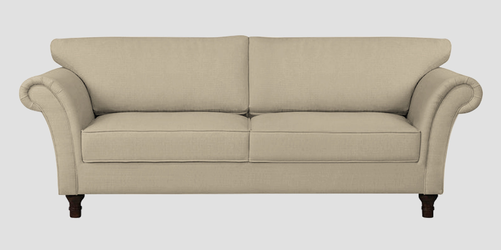 Rana Fabric 3 Seater Sofa In Cotton Beige Colour