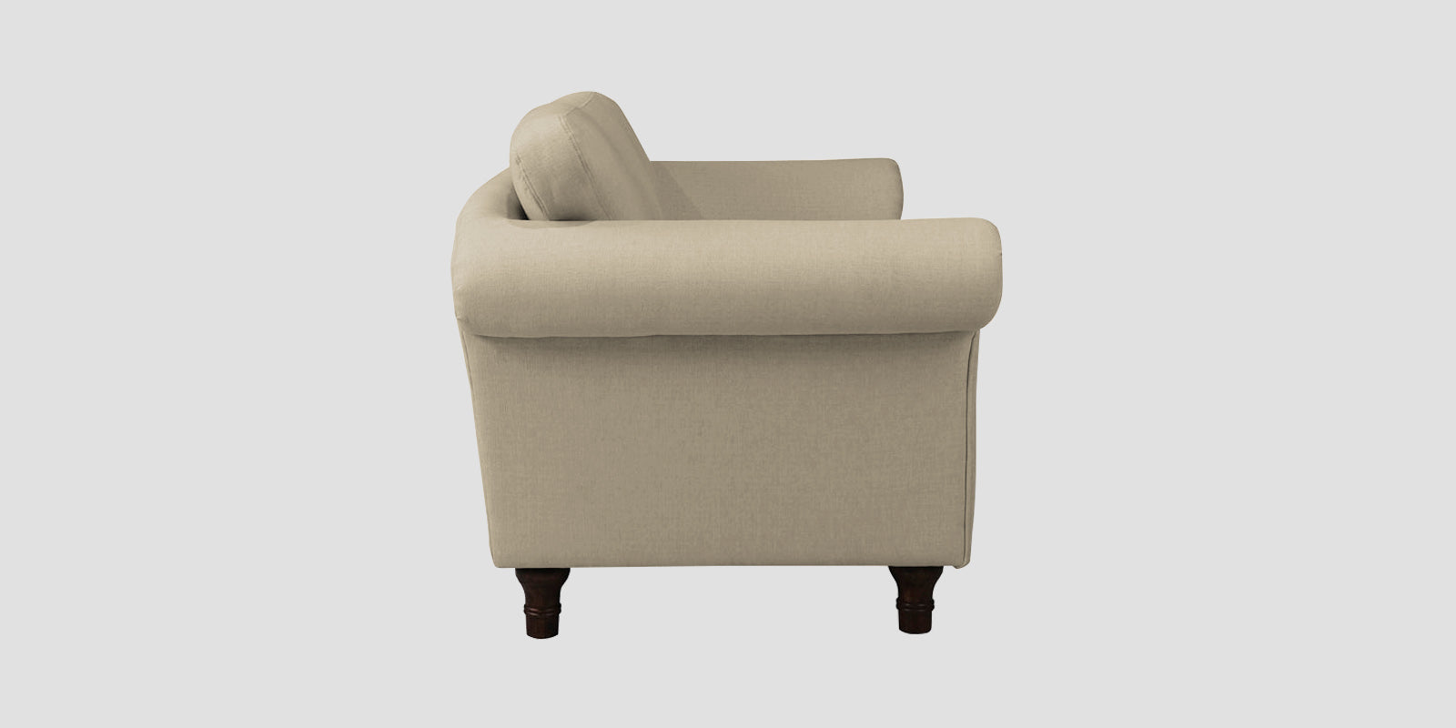 Rana Fabric 3 Seater Sofa In Cotton Beige Colour