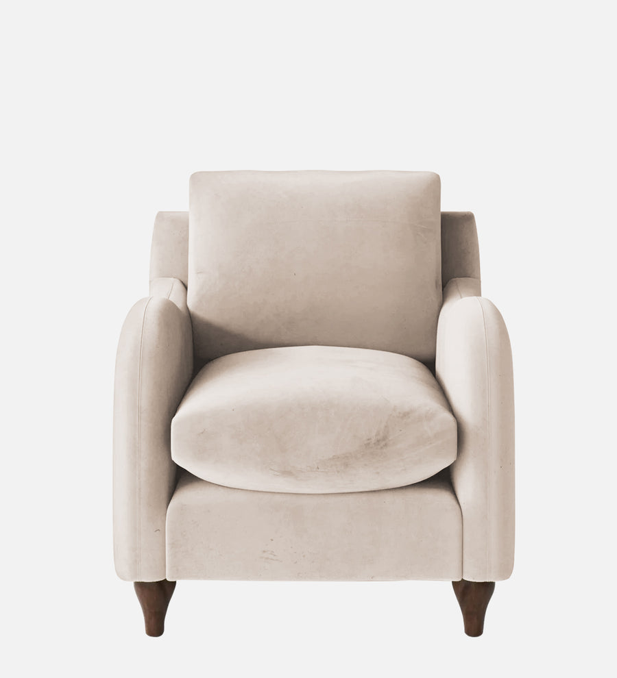 Sally Velvet 1 Seater Sofa In Camel Beige Colour - Febonic Living