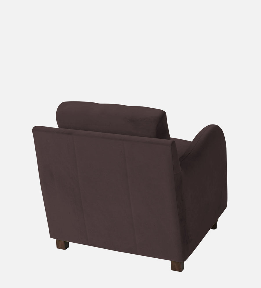 Sally Velvet 1 Seater Sofa In Mocha Brown Colour - Febonic Living