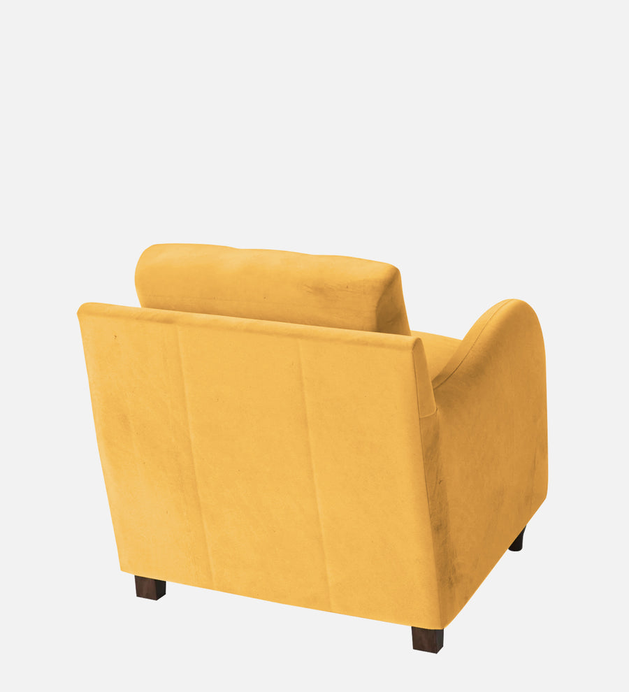 Sally Velvet 1 Seater Sofa In Turmeric Yellow Colour - Febonic Living