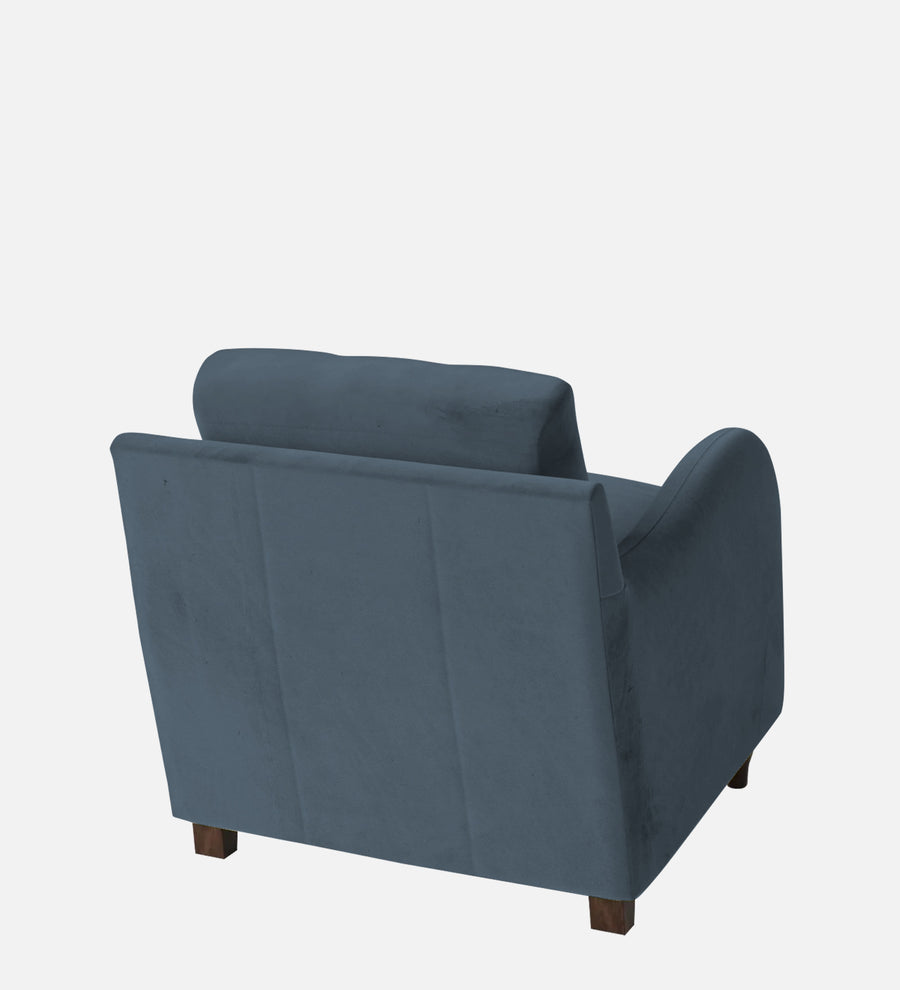 Sally Velvet 1 Seater Sofa In Oxford Blue Colour - Febonic Living