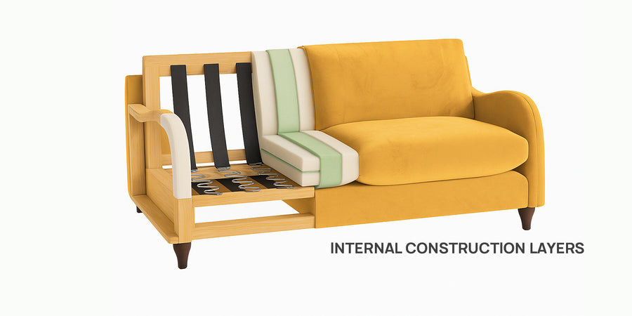 Sally Velvet 3 Seater Sofa In Imperial Blue Colour - Febonic Living